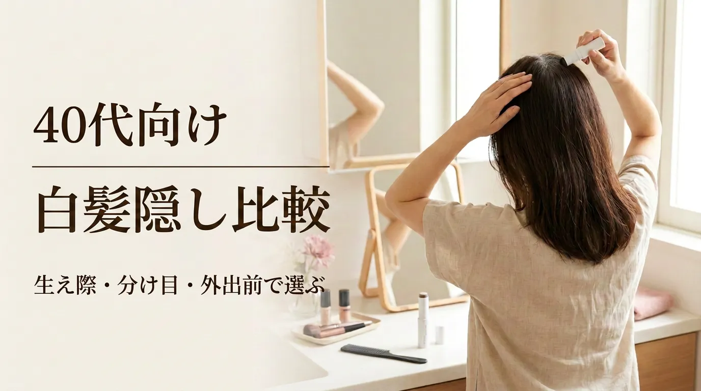 40代向け白髪隠し比較！生え際・分け目・外出前で選ぶ